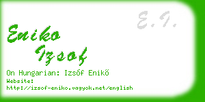 eniko izsof business card