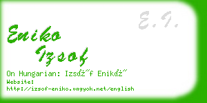 eniko izsof business card